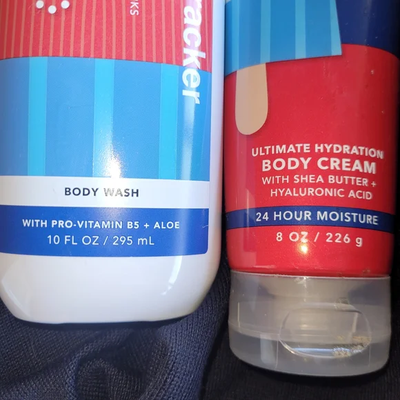 Bath & Body Works Firecracker Pop Body Wash and Cream - Red, Blue, White - Picture 2 of 3